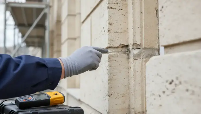 Diagnostic de façade par un expert RFT avant hydrofugation à Talence